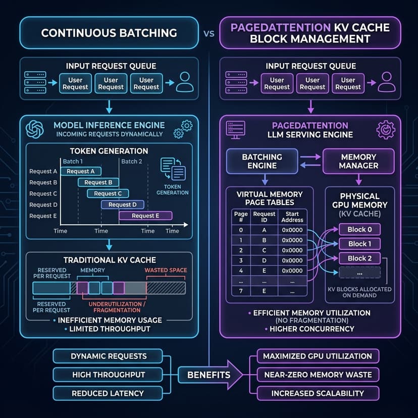 Designing High-Throughput Inference Engines: Continuous Batching vs PagedAttention