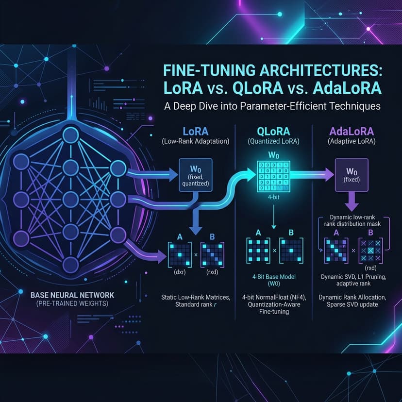 Parameter-Efficient Fine-Tuning (PEFT): LoRA, QLoRA, and AdaLoRA in Enterprise Domains